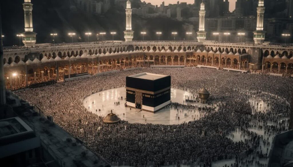 People performing Hajj